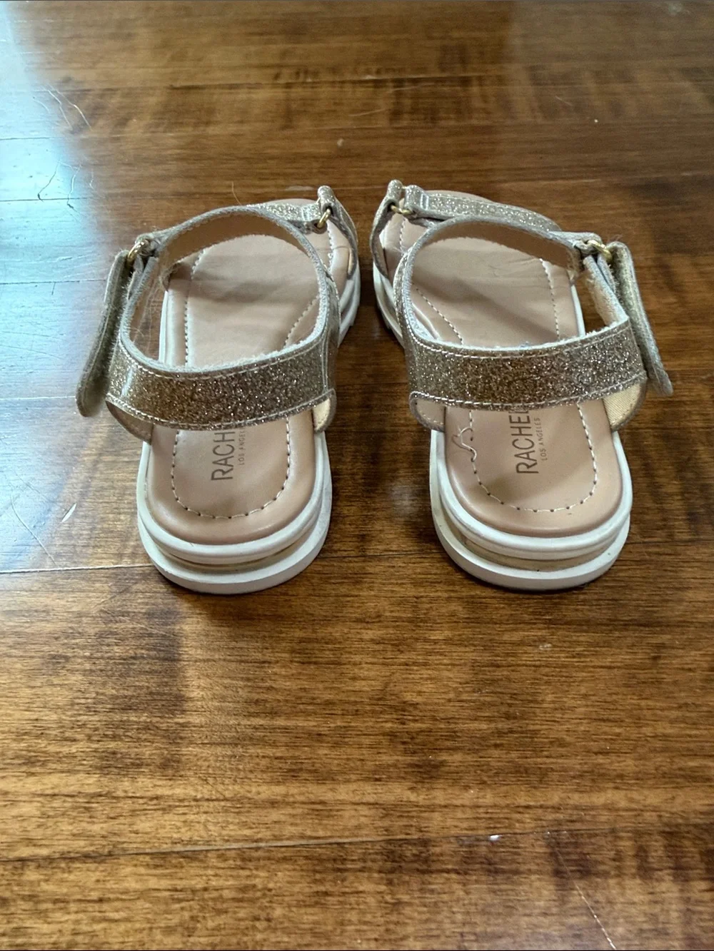Rachel Zoe Glitter Gold Girls' Strappy Sandals